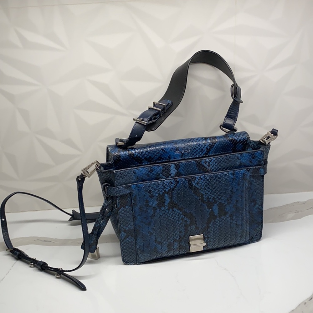 Zadig and Voltaire cobalt blue snakeskin crossbody - Picture 15 of 16